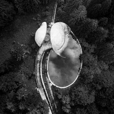 Vue aérienne du complexe monumental