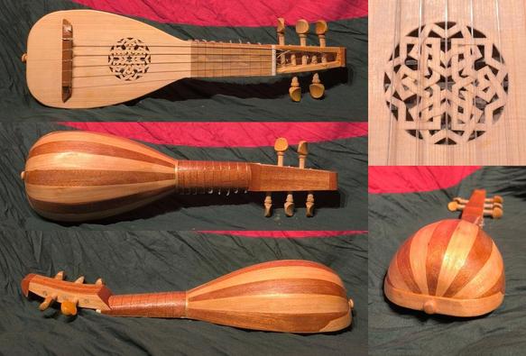 A very small mandore (scale length only 28cm!) which I built for a customer