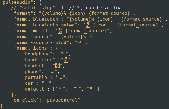 Emacs got some Unicode glyphs right, some wrong and some undefined. I has been almost fixed exactly this problem on Waybar by installing fonts with those glyphs. Emacs somehow is ignoring them yet.