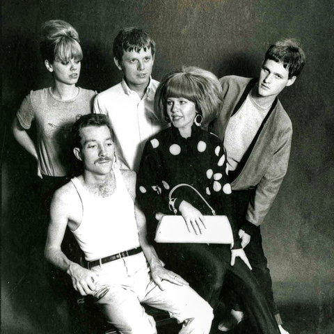 three men and two women, The B-52’s, 1978.