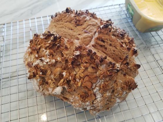 I made Irish brown bread.