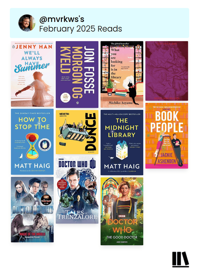 skjermdump frå The StoryGraph. Visar 11 omslag av bøker