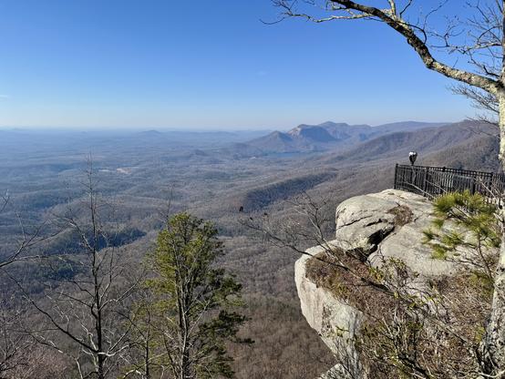 Looking toward Table Rock Mountain, the most notable natural feature in Upstate South Carolina.