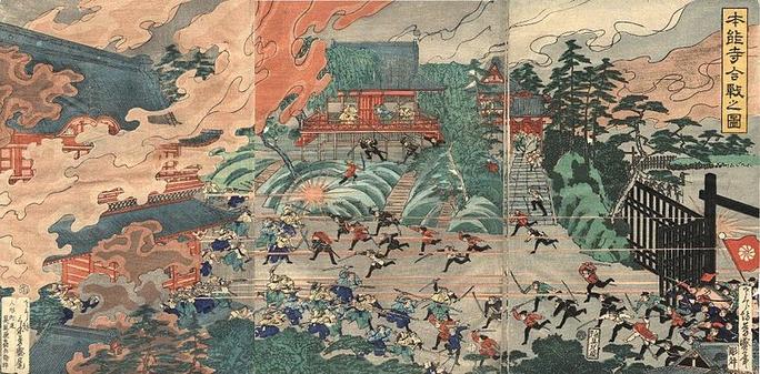 A print of the 1868 Battle of Ueno