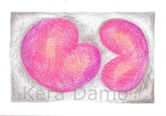 Coloured pencil drawing from visual artist Kera Damo from The Hague / Gekleurde potloodtekening van beeldend kunstenaar Kera Damo uit Den Haag