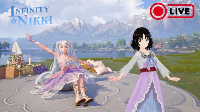 My livestream thumbnail featuring me and Nikki relaxing at the picnic mat while having a photoshoot.