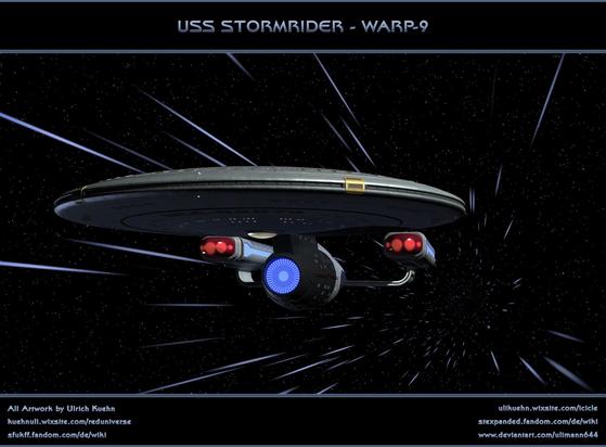 Ein Raumschiff der RIGEL-KLASSE, die ich für meinen STAR TREK Fanon mit dem Programm Lightwave erstellt habe.
