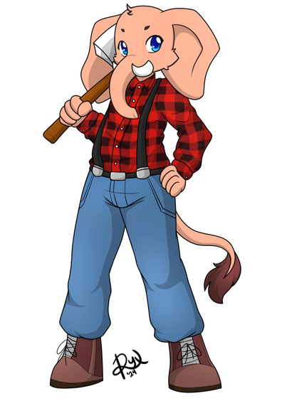 Lumberjack Pierre the Pachyderm, Elephant