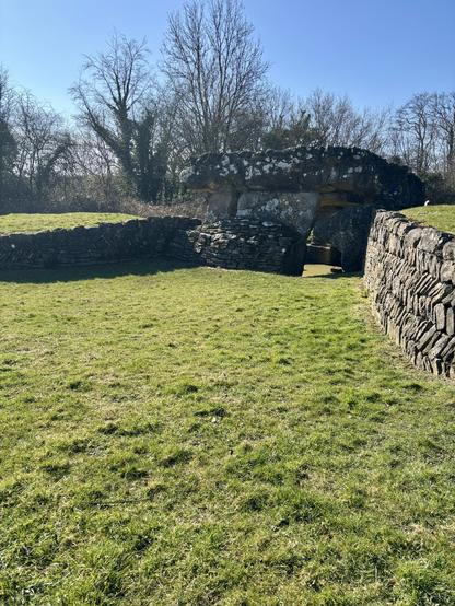 The original entrance to the burial chamber at Tinkinswood.