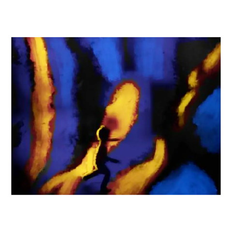 Photographie en double exposition d'une photo d'un enfant courant et d'une de mes peintures abstraites, elle est jaune et bleu, comme les couleurs de l'Ukraine. Cette image a été réalisée en mars 2022.
Double exposure photograph of a running child and one of my abstract paintings, it is yellow and blue, like the colors of Ukraine. This image was taken in March 2022.