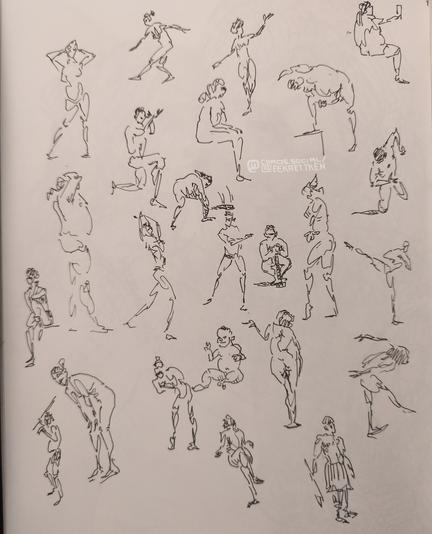 Black Fineliner on paper

Sketches of various people