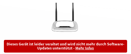 An ancient wireless router unsuited for Freifunk due to its limited flash size, which can't fit Linux anymore.