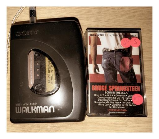 A Sony Walkman from 1993 and Born in the USA cassette