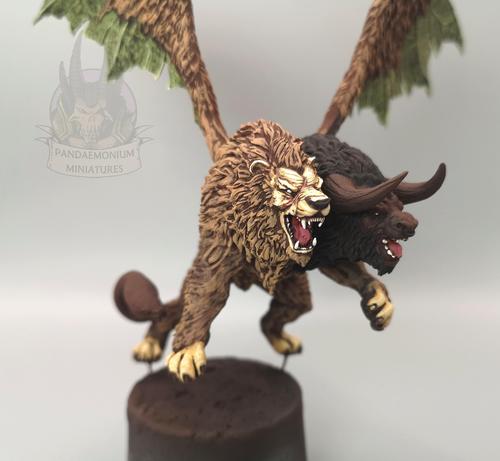 Work in progress chimera, focusing on the lion head