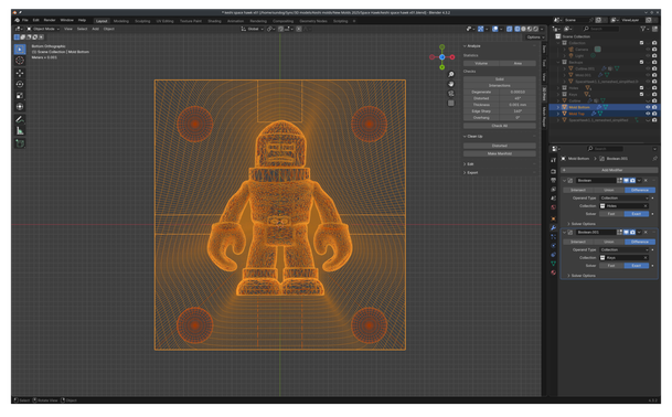 A render in blender of the mold for our upcoming spacehawk toy.