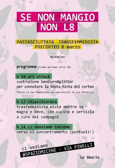 Se non mangio non l8. Pastrasciuttata precorteo