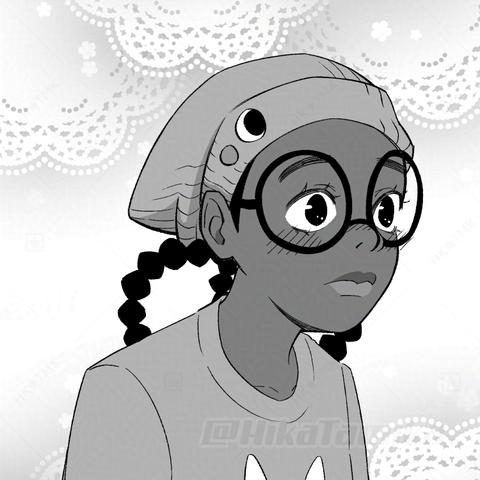 Zira from I Don't Want to be a Magical Girl blushes in awe at something off screen.