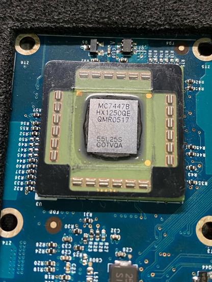 MC7447B microprocessor on a circuit board