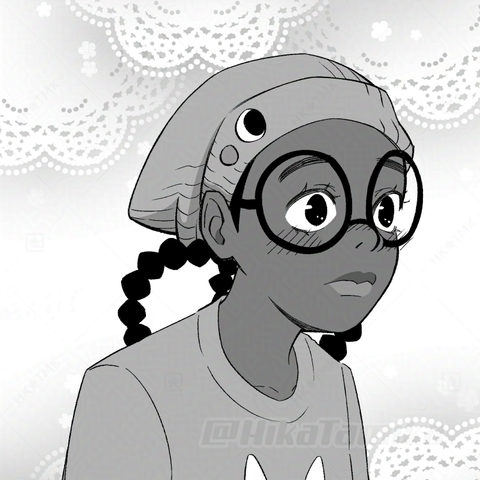 Zira from I Don't Want to be a Magical Girl blushes in awe at something off-screen.