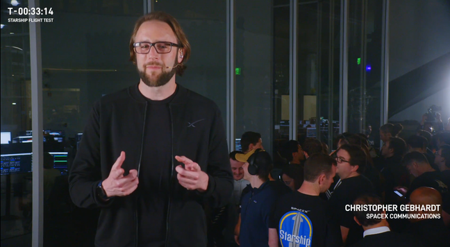 Chris Gebhardt, formerly of NASASpaceflight, presenting on the Flight 8 official SpaceX stream