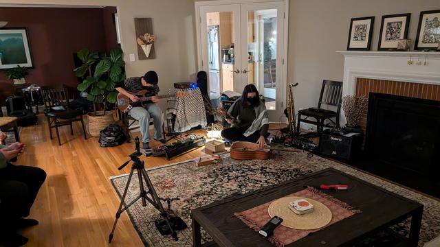 Bass and percussion duo