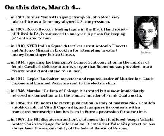 Collection of crime history items from March 4.