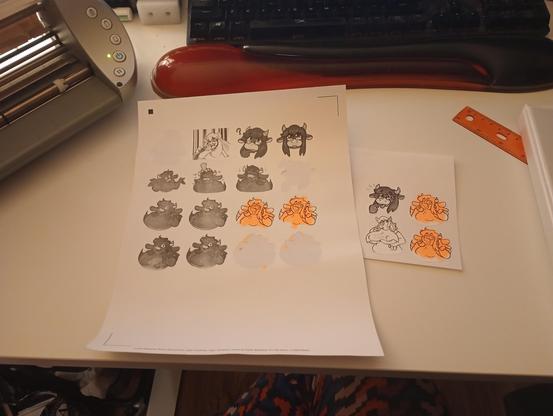 a print of stickers, and the cut marks *do* line up with the images!