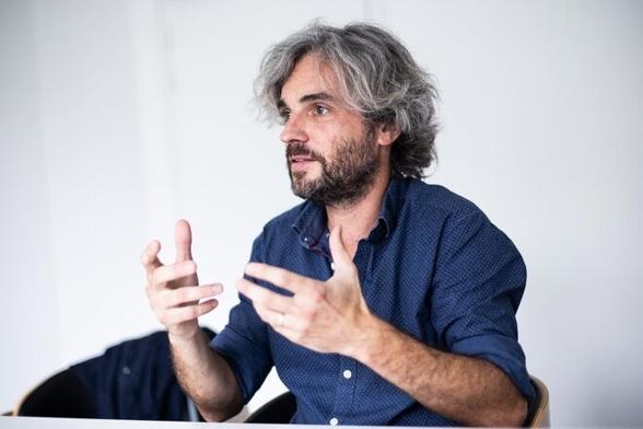 Mathieu Bellahsen à Paris en septembre 2023. © Photo Sébastien Calvet / Mediapart