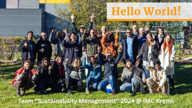 Students of the "Sustainability Management" bachelor programme at IMC Krems University of Applied Sciences
