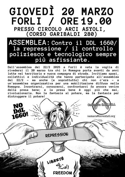 Assemblea programmatica per una mobilitazione romagnola contro il DDL1660