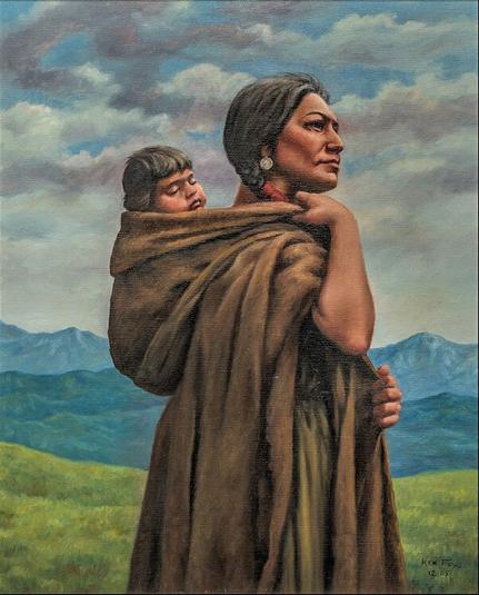 Painting : Portrait of Sacagawea