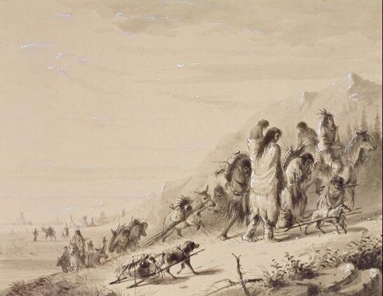 Painting : Pawnee Migrating, by Alfred Jacob Miller (for illustration purpose)