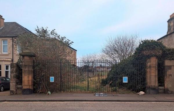 The former gates to Wardie Playing Fields on Granton Road on a cold and windy day. It always seems to be cold and windy in the middle of the fields... Photo © Self