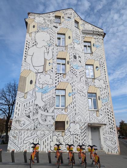 "Freedom" by Millo in Vilnius, Lithuania