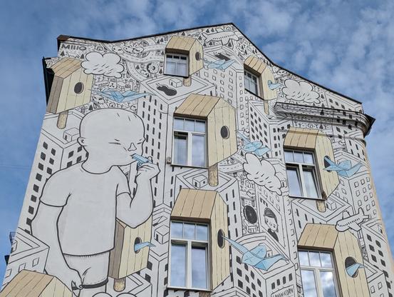"Freedom" by Millo in Vilnius, Lithuania