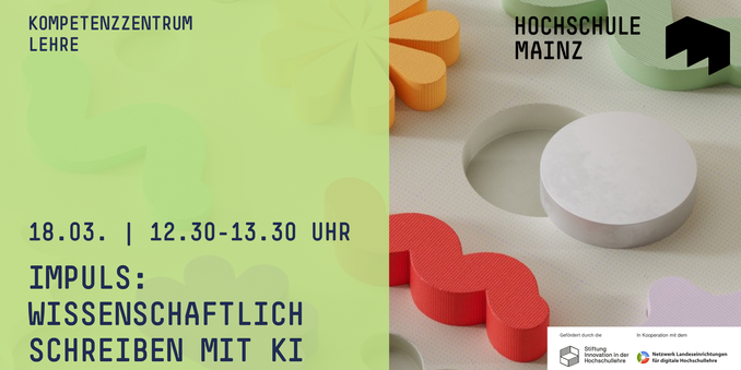18.03. | 12.30-13.30 UHR
IMPULS: WISSENSCHAFTLICH SCHREIBEN MIT KI