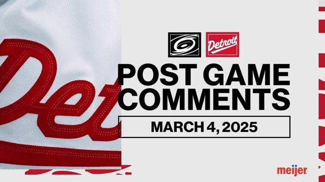 Moritz Seider, Elmer Soderblom, Todd McLellan Post Game Comments vs CAR | March 4, 2025