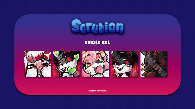 An image featuring five different emotes: a blushing moogle covering her face with her hands, a seductive coral dragon blowing a kiss and that same coral dragon looking smug while smirking; another coral dragon with pink hair that looks very excited, and the final emote is laughing