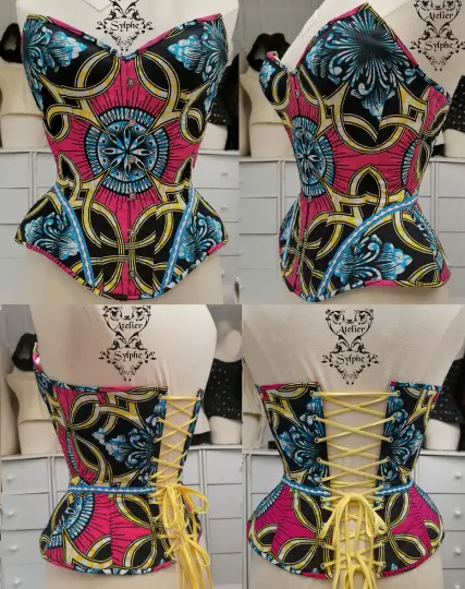 Raccord de motifs sur ce corset réalisé par Anna, ma stagiaire et élève au lycée @les._.petites_creas_d_anna