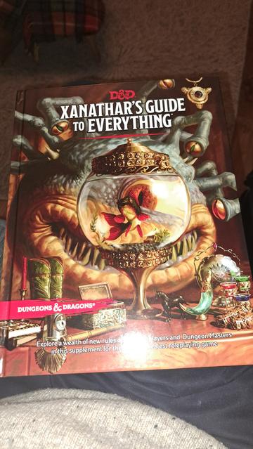 Photo of A4 sized D&D expansion book
"XANTHAR'S GUIDE TO EVERYTHING"
