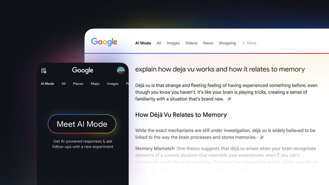 Example thumbnail of how Google's AI search will work on mobile and web