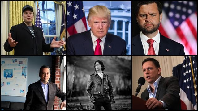 Donald Trump og hans nærmeste støttespillere.
