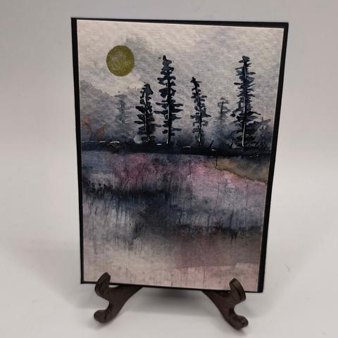 Watercolour landscape #artisttradingcard