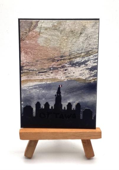Ottawa skyline in watercolour