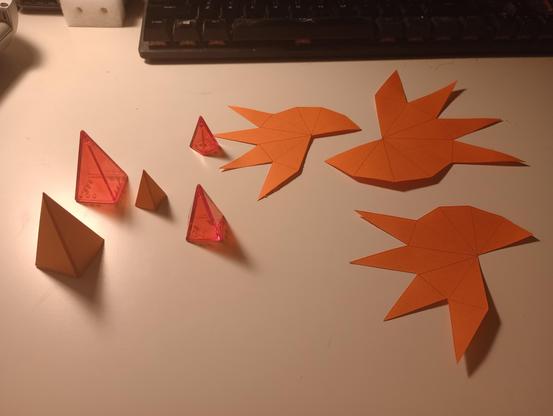 some partially-folded pyramids