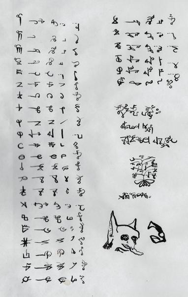 Ink lettering, letters of geblin, and scripts of the fey wilds.
geblin, sylvin branch form, sylvin horizontal short form, sylvin raven condensed, surfneblin.