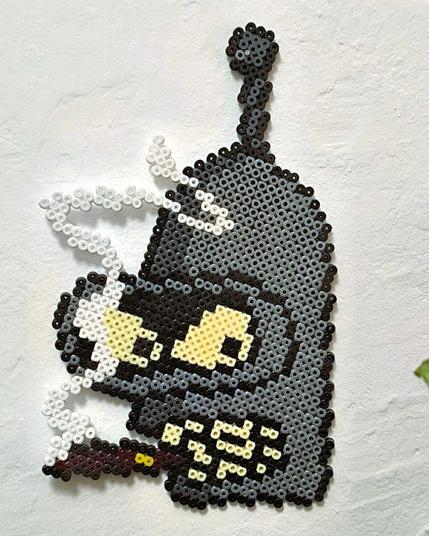 Close up of "Bender" out of Hama beads.
