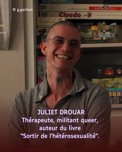 Photo de Juliet Drouar. Thérapeute, militant queer, auteur du livre "sortir de l'hétérosexualité"