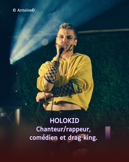 Photo de Holokid, chanteur/rappeur, comédien et drag king.
