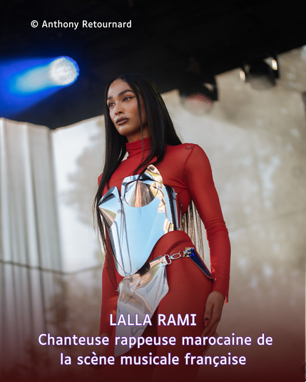 Photo de Lalla Rami, chanteuse rappeuse marocaine de la scène musicale française.
